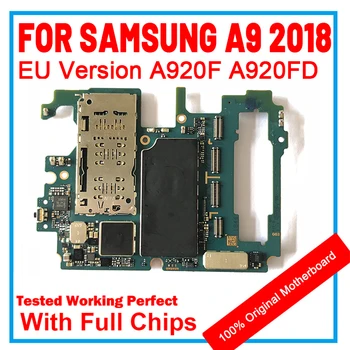 Для Samsung Galaxy A9 (2018) A920F A920FD Материнская плата с одной / двумя SIM-картами SM-A920F/DS Оригинальная чистая материнская плата Android Материнская плата