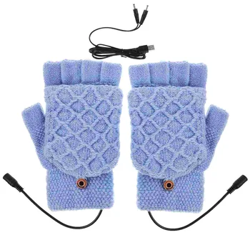 1 пара портативных терморукавиц Зимние теплые перчатки Наружные перчатки с подогревом Спортивные термоперчатки
