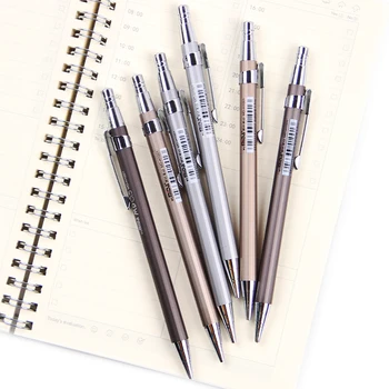  1 шт. 0,5 / 0,7 мм Металлический механический карандаш 2B Автоматический карандаш для письма Инструменты для рисования Канцелярские товары Школьные канцелярские принадлежности