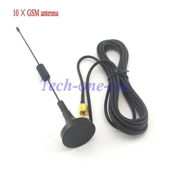 10 шт./лот GPRS GSM антенна 900-1800 МГц 3dbi 3 м кабель SMA с магнитным основанием Пульт дистанционного управления