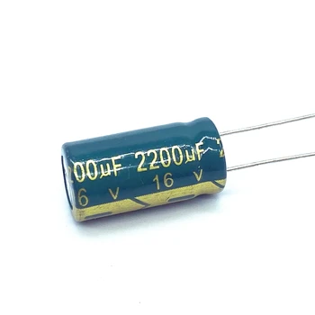 100 шт. 2200 мкФ 16 В 2200 мкФ 16 В 105C Радиальный электролитический конденсатор 10 * 20 мм
