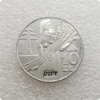 1964 Польша алюминий 10 злотых (20-летие Польской Народной Республики, пробная забастовка) Копия монеты