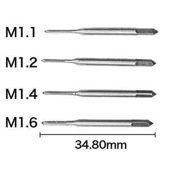 1Set Mini HSS Метрические метчики Матрицы Гаечный ключ Ручка M1-M1.6 Винтовая резьба Изготовление нового