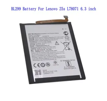 1x 3000 мАч 12,6 Втч BL299 Сменный аккумулятор для Lenovo Z5s L78071 6,3-дюймовые батареи Bateria