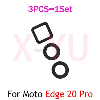 1Набор для Motorola Edge 20 Pro 30 Fusion Neo Задняя задняя камера Стеклянная крышка объектива с клейкой наклейкой Запчасти для ремонта