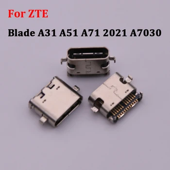2-100 шт. Разъем Micro USB 12-контактный тип C DIP2 Разъем для зарядного порта Оригинальные запасные части для ZTE Blade A31 A51 A71 2021 A7030