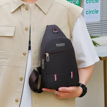 2021 Новый мужской нейлоновый диагональный рюкзак через плечо, повседневная корейская версия, модная холщовая сумка