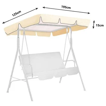 3 места пыленепроницаемый наружный чехол качели стул сиденье верхний навес proof для гамака двор вода патио солнце