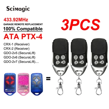 3шт Геркулифт Пульт 433 МГц ATA PTX-4 Гаражный пульт PTX4 Розовый TX-5 Совместимое управление воротами 433,92 МГц 2 стиля