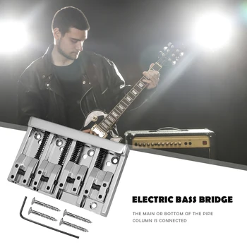 4 струнный бас фиксированный бридж корпус или снизу через электрический басовый бридж винтажные аксессуары для бас-гитары с набором инструментов