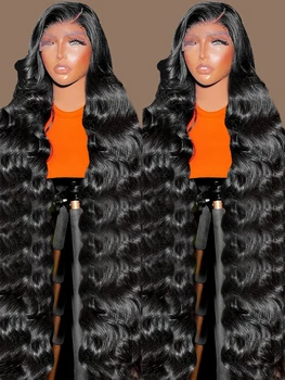 40 42 44 46 дюймов 360 HD Кружевной передний парик бразильский Body Wave Парик из натуральных волос Прозрачный 13X4 13X6 Кружевной фронтальный парик для женщин