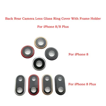 50 шт. Стеклянный объектив задней камеры с держателем оправы Замена для iPhone 8/8 Plus Запасные части для ремонта