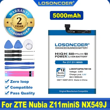 5000mAh Аккумулятор Li3929T44P6h796137 Li3827T44P6h726040 Li3829T44P6H796136 Для ZTE Nubia Z11 mini S NX549J Z17 mini NX569H NX569J