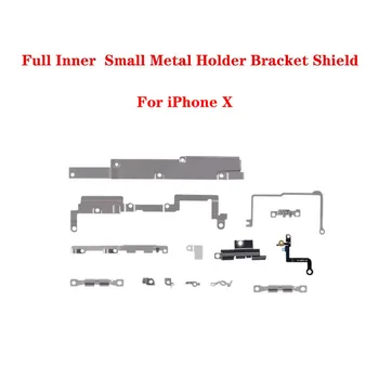 50Set Full Inside Small Metal Holder Bracket Shield Plate Set Set Kit для iPhone X XR XS Max Parts Аксессуар