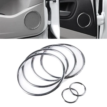 6 шт./компл. Хромированный автомобильный динамик в салоне Звуковой сигнал Отделка рамки Декоративное кольцо для Nissan Qashqai 2013 2014 2015 2016 2017 2018