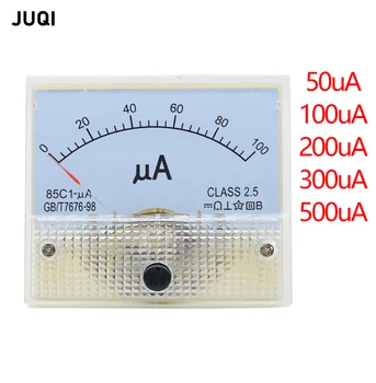 85C1-мкА постоянного тока мкА 50UA 100UA 200UA 300UA 500UA Аналоговая панель Амперметр постоянного тока стрелочного типа 85C1-A Механический измеритель амперметра