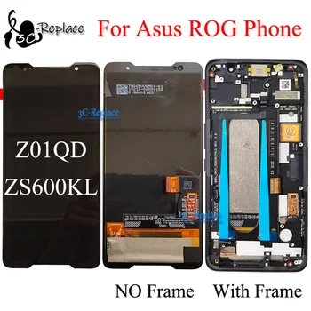 Amoled Черный для телефона Asus ROG ZS600KL Z01QD ЖК-дисплей с сенсорным экраном Дигитайзер в сборе Замена / С рамкой