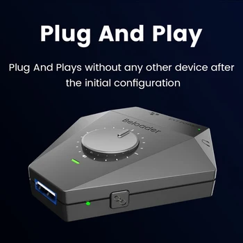 Beloader Pro Bluetooth-совместимый адаптер Высокоскоростной разъем геймпада USB 3,5 мм Беспроводной разъем Plug And Play Игровые аксессуары