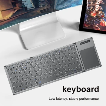  Bluetooth-совместимая клавиатура Многофункциональная складная клавиатура 78 клавиш Сенсорная клавиатура Перезаряжаемая для IOS Android Windows
