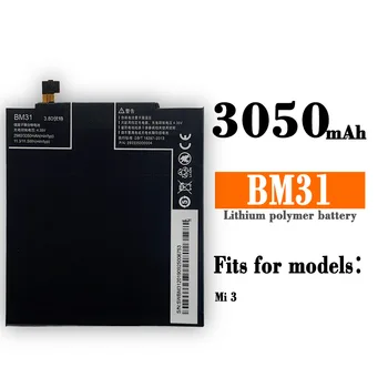 BM31 Новейший аккумулятор телефона 3050 мАч для аккумуляторов Xiaomi Mi 3 M3 Mi3 Внутренняя батарея с подарочным инструментом + наклейки