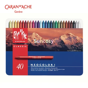 Caran d'Ache Neocolor I Водостойкая восковая пастель, наборы из 10 / 15 / 30 / 40 цветов, мягкие и кремовые, отличная светостойкость