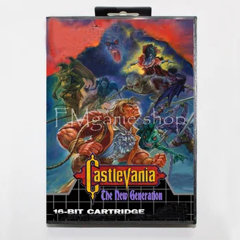 Castlevania Наклейка B нового поколения с розничной коробкой для 16-битной игровой консоли MD для игровой карты Genesis MD