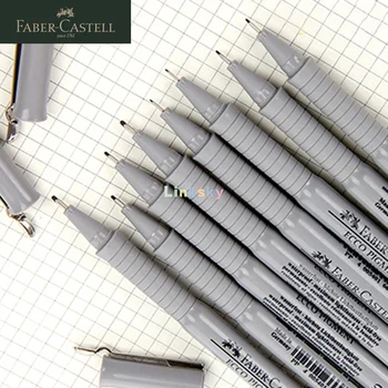Faber-Castell Ecco Pigment Fibre Tip Pen, 4 черные ручки (0,2, 0,4, 0,6 и 0,8 мм), 0,1 мм / 0,3 мм / 0,5 мм / 0,7 мм Система рисования Artline