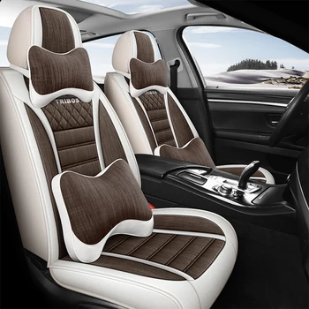 Four Season Universal Car Seat Чехлы Полный Комплект Для VW Passat B6 BMW F11 Dacia Logan Fiat Bravo Seat Arona Peugeot 307 Аксессуары