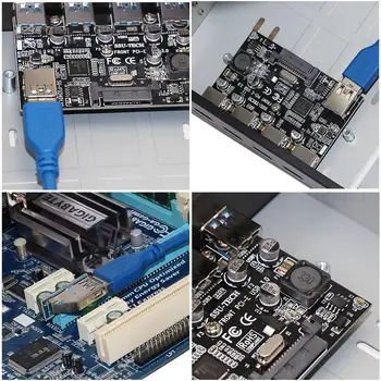 FU3401 PCI-E - 4-портовая плата расширения USB 3.0 PCI Express для настольных ПК