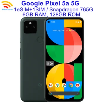 Google Pixel 5a 5G 128 ГБ ПЗУ 6,34 дюйма OLED 6 ГБ ОЗУ NFC Snapdragon Восьмиядерный разблокированный Android Оригинальный сотовый телефон