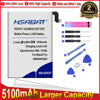 HSABAT 0 Cycle 5100mAh HB555591EEW Аккумулятор для Huawei Mate30 Pro 5G / Mate 30 pro 5G / Mate30Pro 5G Запасной аккумулятор