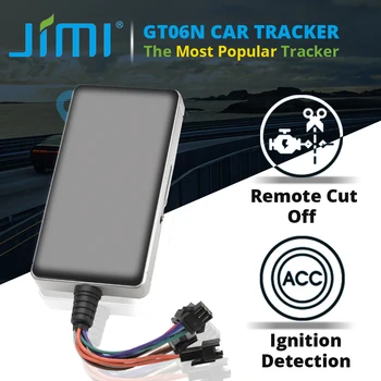 Jimi GT06N Автомобильный трекер с отслеживанием 2G GSM в реальном времени Голосовой мониторинг Несколько сигналов тревоги Трекер Дистанционное отключение через платформу APP