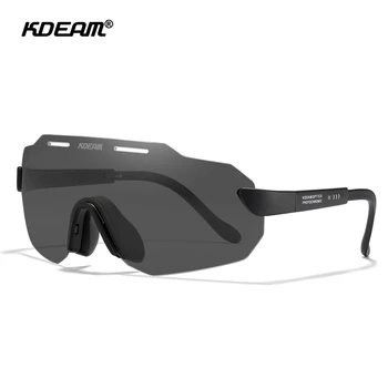KDEAM Бренд Высококачественные велосипедные очки Ультра легкий материал TR90 Фотохромные поляризованные солнцезащитные очки Мужчины Регулируемая длина дужки