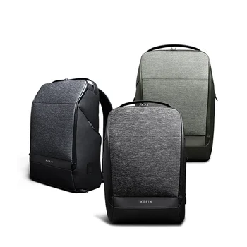 Korin Design FlexPack PRO Противоугонный рюкзак Мужская дорожная сумка USB Зарядка Рюкзак для ноутбука 15,6 дюйма Школьная сумка для мальчиков 2023