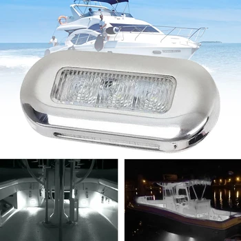 LED Светильник вежливости 3LED Палубный светильник для каюты яхты Морской транец для лодки Светодиодный кормовой свет Лестница Палуба Транец Светильник Лодка Аксессуар для яхты