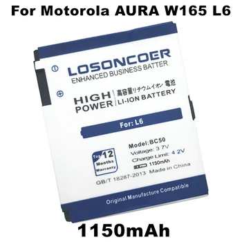 LOSONCOER 1150mAh BC50 Аккумулятор для Motorola Moto RIZR L6 L6i L6g L7 L7C K1 K2 R1 Z1 Z3 ROKR Z6m SLVR E8 L2 Сотовый телефон