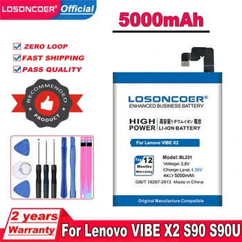 LOSONCOER 5000 мАч BL231 Аккумулятор для Lenovo BL231 VIBE X2 Аккумулятор X2-TO X2-CU S90T S90U S90e S90 Телефон+Подарочные инструменты