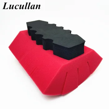 Lucullan Premium Jumbo Foam Grid Губки Easy Grip EVA Ручка Супер впитывающая поперечная губка для мойки автомобиля