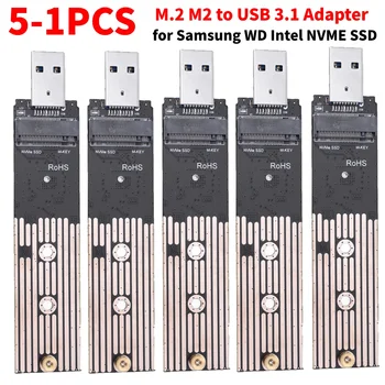 M.2 NVME Riser Board USB3.1 SSD Converter 10 Гбит/с Gen 2 SSD на USB Адаптер Карта Plug and Play для Samsung WD Black Intel NVME SSD