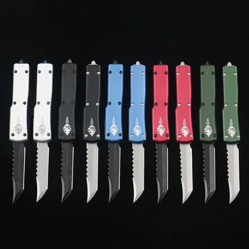 Micro Mini X70 OTF Tech Нож Hellhound Ножи D2 Blade 6061-T6 Авиационный алюминиевый сплав Обеденная кухня