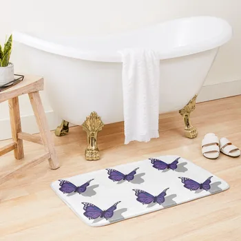 Monarch Purple Бабочка Коврик для ванны Предметы для ванной комнаты Ковер для комнаты Дом Вход Водонепроницаемый коврик для ванной комнаты Коврик