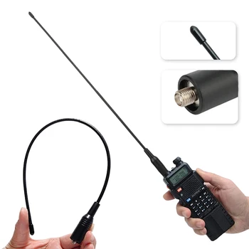 NA-771 SMA-F Гибкая антенна VHF UHF SMA Женская мобильная радиоантенна Двойная широкополосная 144/430 МГц для Baofeng UV-5R BF-888S UV-82