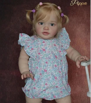 NPK 26-дюймовый огромный малыш Reborn Pippa Princess Girl Реалистичная кукла Незаконченные части куклы с тканевым телом и глазами