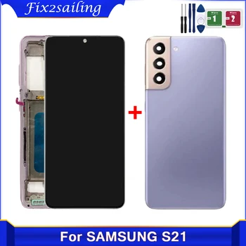 OLED 100% тест для Samsung Galaxy S21 LCD G991 G990F / DS Дисплей Сенсорный экран Дигитайзер для Samsung S21 ЖК-экран с рамкой