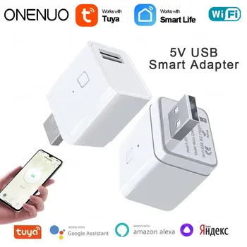ONENUO Tuya Smart Micro USB Адаптер питания 5 В WiFi Mini USB Адаптер питания работает с Alexa Hey Google Alice для умного дома