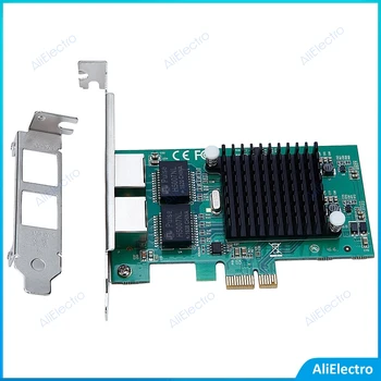 PCIe Gigabit Dual Port NIC Server Network Lan Adapter с Intel 82575 10/100/1000 Мбит/с для настольного ПК