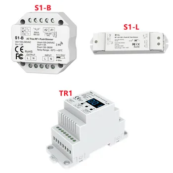 RF Triac Dimmer Дистанционный светодиодный контроллер или диммирование заднего фронта, минимальная яркость устанавливается DIP-переключателем или цифровой лампой