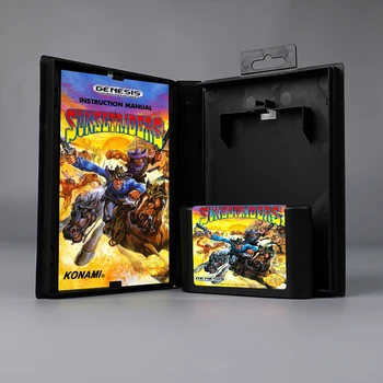 Sunset Riders США или EUR обложка 16-битная игровая карта MD с коробкой с инструкцией для консоли Sega Genesis Megadrive