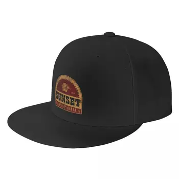 Sunset Sarsaparilla состаренный логотип Бейсболка Новый В Шляпе Человек Роскошный Бренд Человек Кепки Лошадь Шляпа Женская Шляпа Мужская