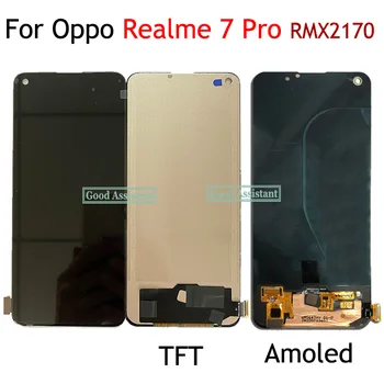 Super Amoled / TFT 6,4-дюймовый дисплей для OPPO Realme 7 Pro RMX2170 ЖК-дисплей Замена дигитайзера с сенсорным экраном